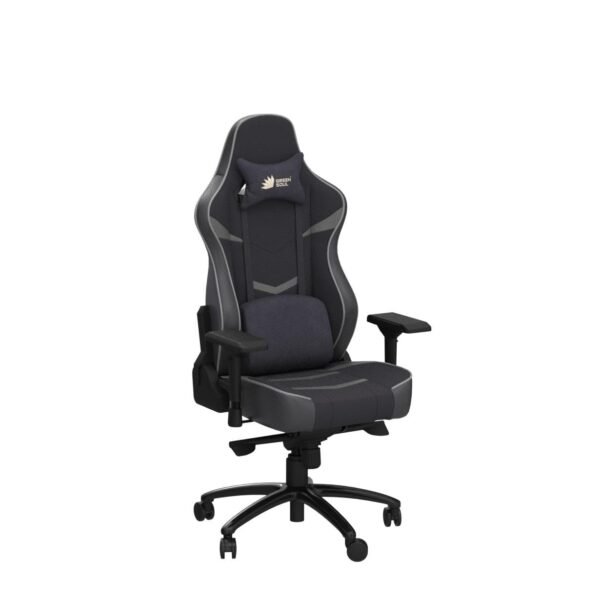 Green Soul Monster Ultimate Series T | Multi-Functional Ergonomic Gaming & Office Chair | Premium Spandex & PU Leather Fabric | Adjustable Neck, Lumbar Pillow | 4D Adjustable Armrests (Black Grey) - Image 4