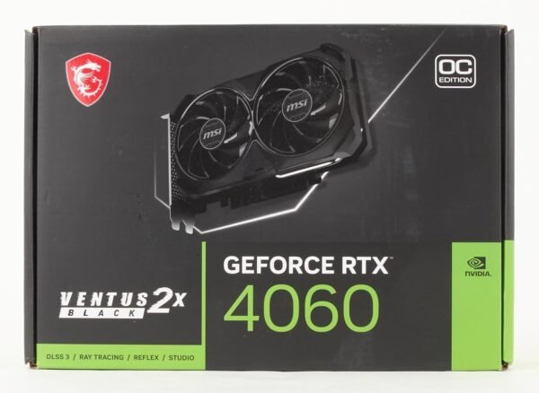 MSI Geforce RTX 4060 Ventus 2X Black 8G Oc 8Gb Gddr6 128-Bit Gaming Graphic Card, pci_e - Image 8