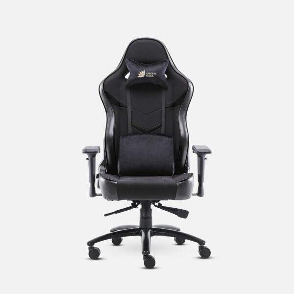 Green Soul Monster Ultimate Series S | Multi-Functional Ergonomic Gaming & Office Chair| Premium Spandex & PU Leather Fabric | Adjustable Neck & Lumbar Pillow | 4D Adjustable Armrests (Full Black) - Image 9