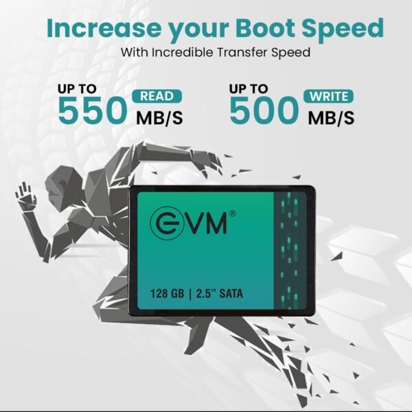 EVM 128GB 2.5-Inch SATA Internal SSD - 550MB/s Read & 500MB/s Write - 5-Year Warranty (EVM25/128GB) - Image 3