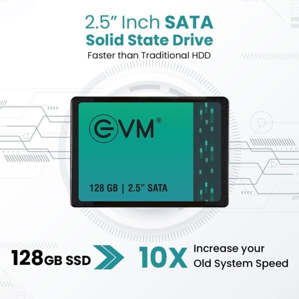 EVM 128GB 2.5-Inch SATA Internal SSD - 550MB/s Read & 500MB/s Write - 5-Year Warranty (EVM25/128GB) - Image 2