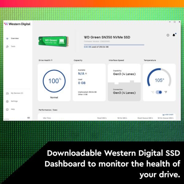 Western Digital Green Sn350 Pcie Gen 3 Nvme Ssd, 250Gb - Image 6