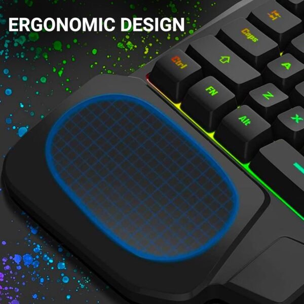 Ant Esports MK1001 One Handed Gaming Keyboard RGB Backlit 35 Keys Portable Mini Gaming Keypad Ergonomic Game Controller for PC Gamer - Image 9