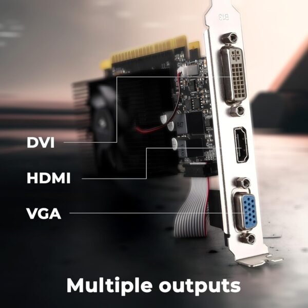 ZEBRONICS GT740-4GD3 Graphics Card, Powered by NVIDIA, 4GB GDDR3, 128-bit, PCIe3.0, Upto 2560 x 1440 @60Hz, Multiple Outputs - HDMI | DVI | VGA, PhysX Support, Heatsink with Fan, High Efficiency - Image 3