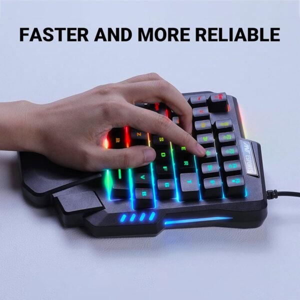 Ant Esports MK1001 One Handed Gaming Keyboard RGB Backlit 35 Keys Portable Mini Gaming Keypad Ergonomic Game Controller for PC Gamer - Image 13