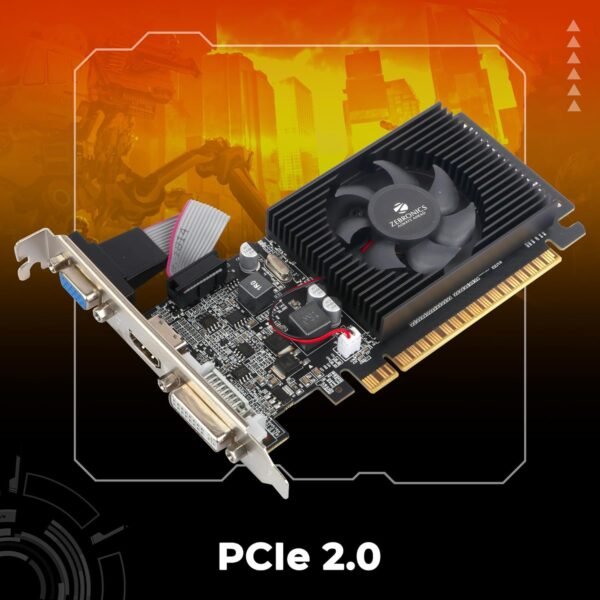 ZEBRONICS Gt610 2Gd3 with Pcie 2.0,Multiconnectivity Hdmi Dvi Vga,High Efficiency,Heatsink with Fan.,pci_e,ddr3_sdram,2 GB - Image 2