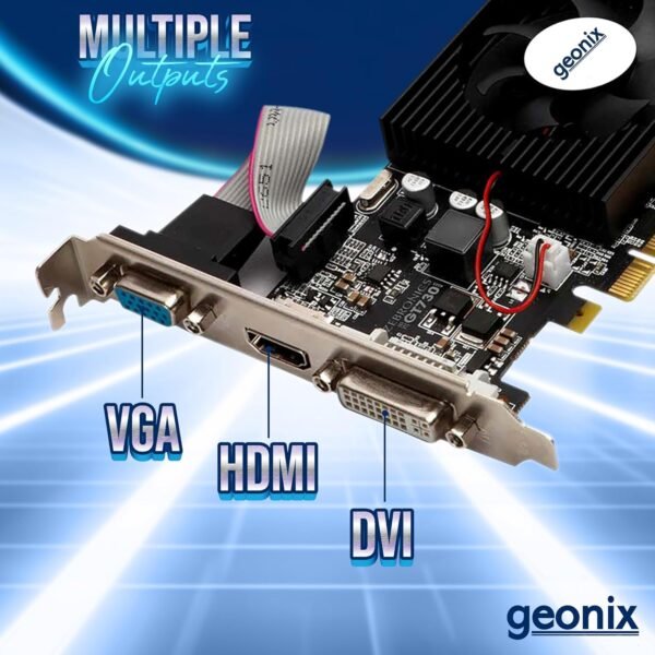 GEONIX GEFORCE GT 730LP 4GB DDR3 Graphic Card | 64bit Dual Slot | Multiple Outputs- VGA, HDMI, DVI | Support PCI-e2 Profile - Image 6