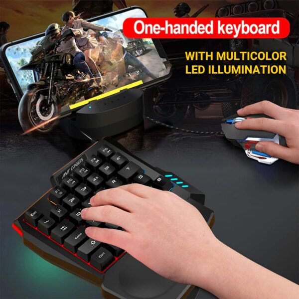 Ant Esports MK1001 One Handed Gaming Keyboard RGB Backlit 35 Keys Portable Mini Gaming Keypad Ergonomic Game Controller for PC Gamer - Image 3