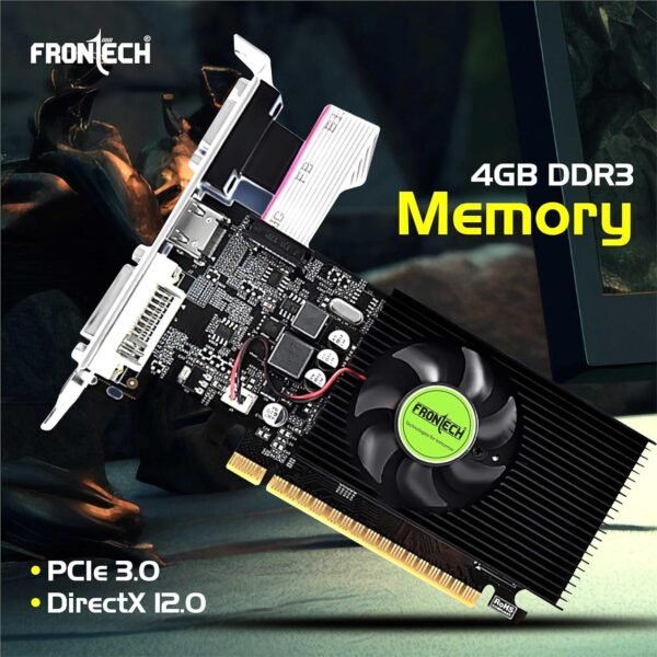 FRONTECH GT 740 Graphics Card with 4 GB DDR3 128 Bits PCIe 3.0, High Efficiency, Quality Gaming Graphics Card, Single Cooling Fan (GRP-0005, Black) - Image 4