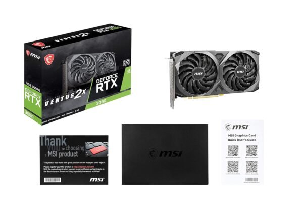 MSI GeForce RTX 3060 Ventus 2X 12G OC GDDR6 192-bit 12 GB pci_e Express Gen 4 Gaming Graphics Card - Image 9