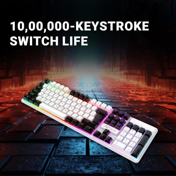 Ant Esports MK 1700 Wired Membrane Gaming Keyboard –with Backlit RGB LED, USB-A Connection, Quiet Keystrokes, 12 Multimedia Function Keys - for Computer, PC, Desktop, Gamer– 1 Year Warranty–Mercury - Image 6