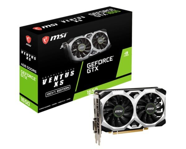 MSI Ge Force GTX 1650 D6 Ventus XS OCV1 4 GB GDDR6 128 Bit PCI Express X16 3.0 Gaming Graphic Card, PCI_E