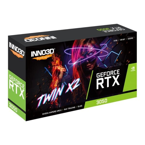 INNO3D Nvidia Geforce RTX 3050 Twin X2 8Gb Gddr6 128-Bit Pci-E 4.0 Integrated Gaming Graphics Card - N30502-08D6-1711Va41 - Image 7