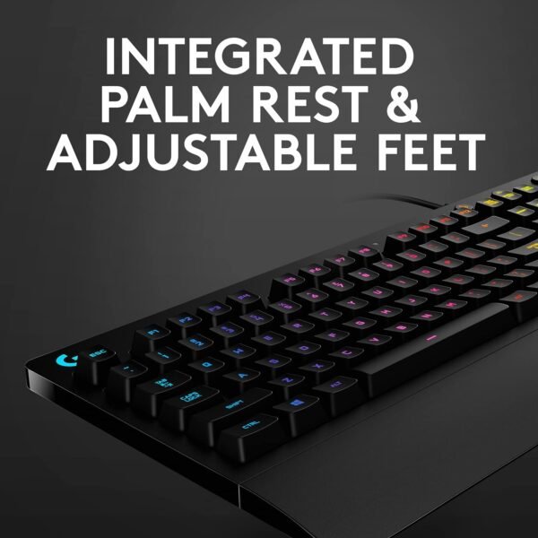 Logitech G213 Prodigy USB Gaming Keyboard, LIGHTSYNC RGB Backlit Keys, Spill-Resistant, Customizable Keys, Dedicated Multi-Media Keys - Black - Image 5